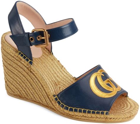 flor logo espadrille wedge sandal gucci|Flor Logo Espadrille Wedge Sandal In Skin Rose/ .